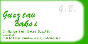 gusztav baksi business card